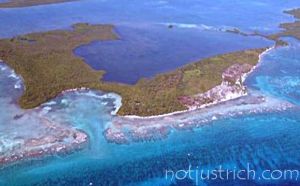 bill gates island Grand Bogue Caye