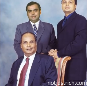 dhirubhai ambani with mukesh and anil