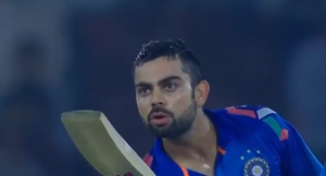 virat kohli flying kiss anushka sharma