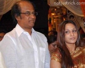 Rajnikanth with daughter Aishwarya