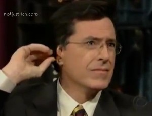 stephen colbert ear trick pop out