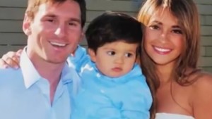 lionel messi girlfriend Antonella Roccuzzo son thiago