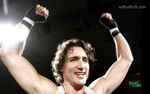 Justin Trudeau boxing win pictures