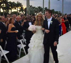 Lara Yunaska eric trump wedding photo