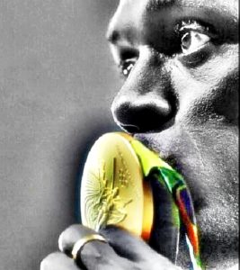 Usain Bolt won gold